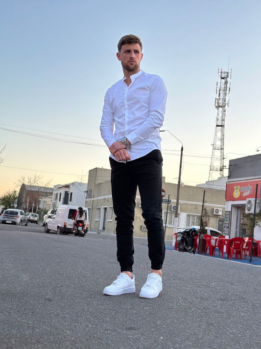 Camisa mao lisa blanca