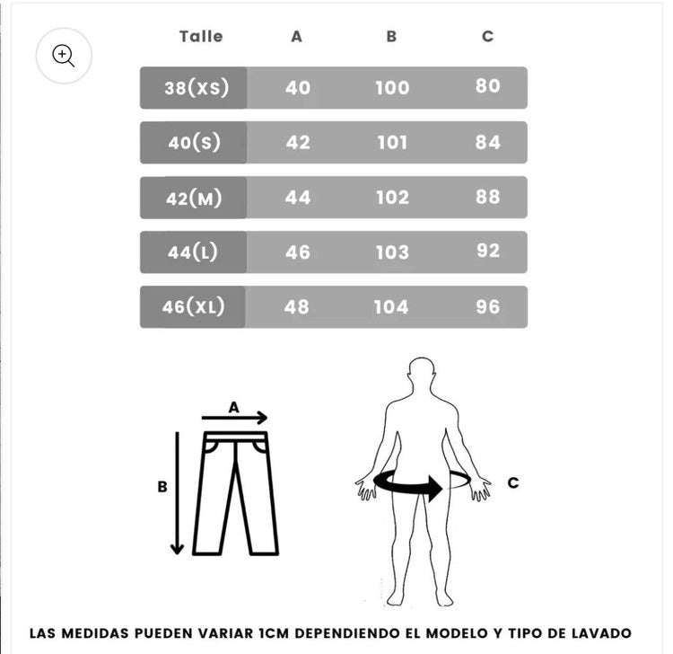 Baggy cargo jean VII óxido