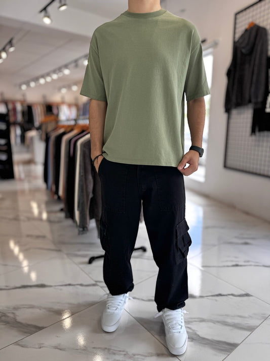 Remera boxy fit verde