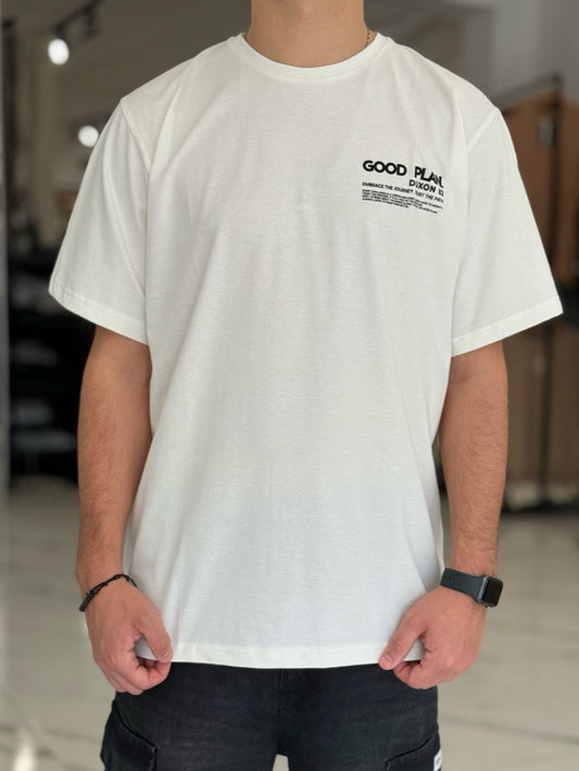 Remera oversize “Good Plan”