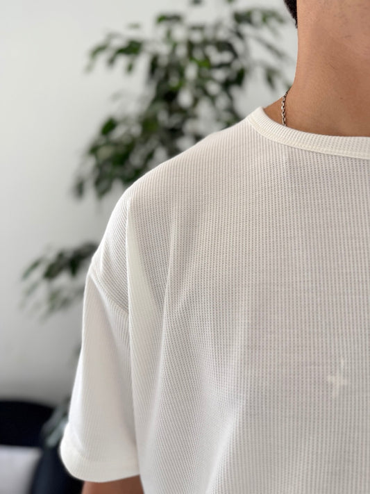 Remera oversize wafle