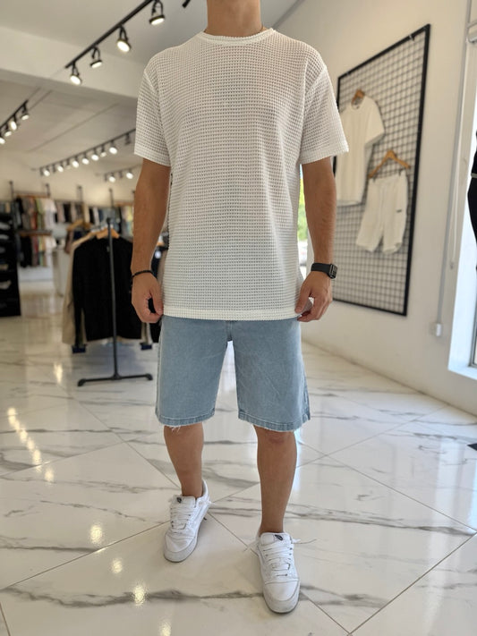 Remera oversize tejida