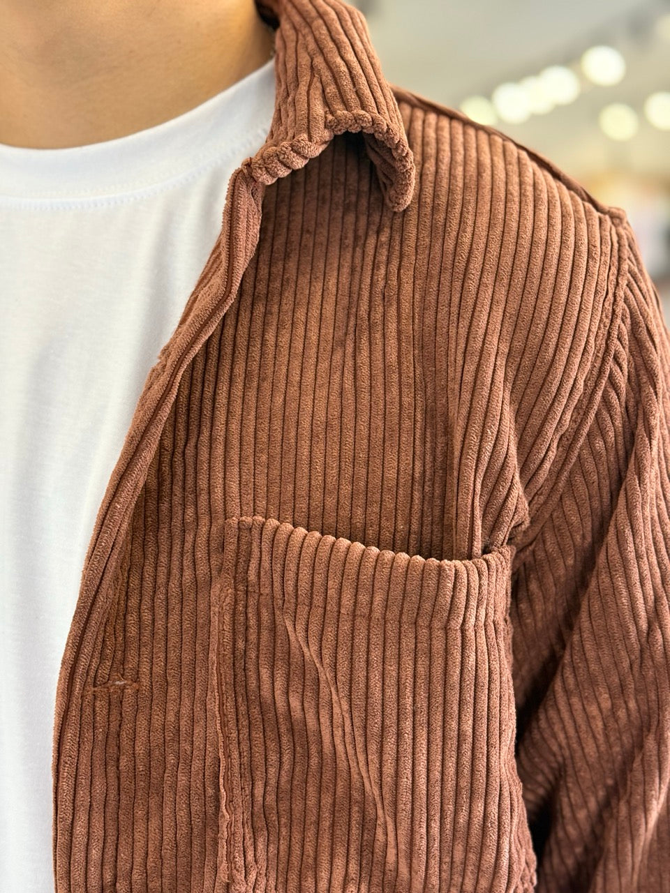 Sobrecamisa de pana chocolate