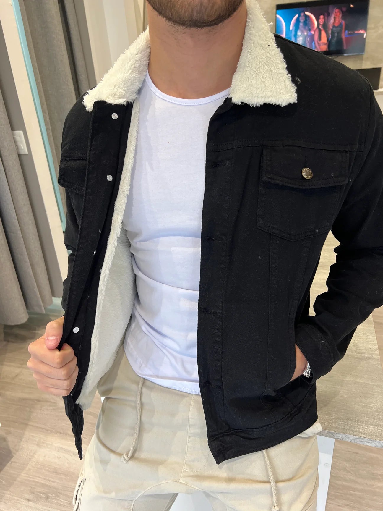 Chaqueta black corderito