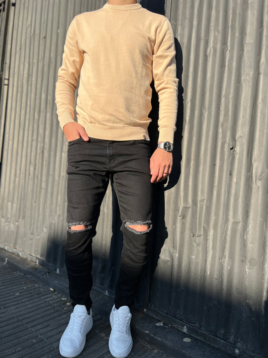 Buzo de algodón beige