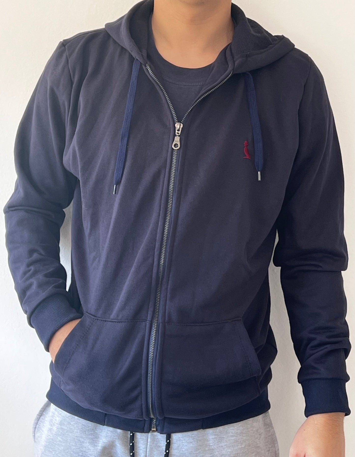 Campera sin felpa azul