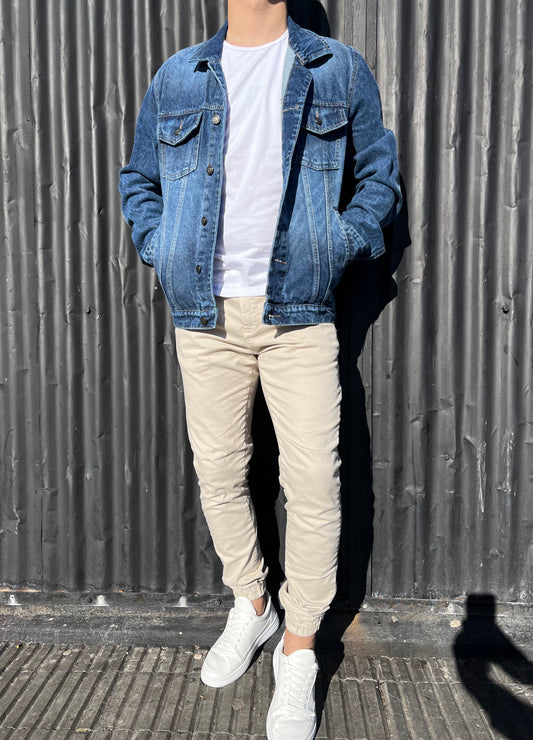 Chaqueta jean oscuro