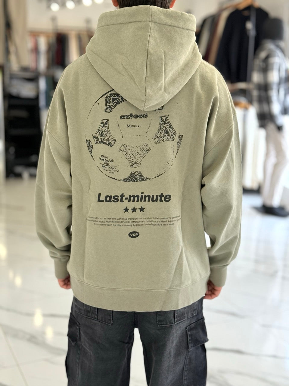 Canguro oversize verde "Minute"