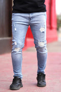 Chupín jean rajado