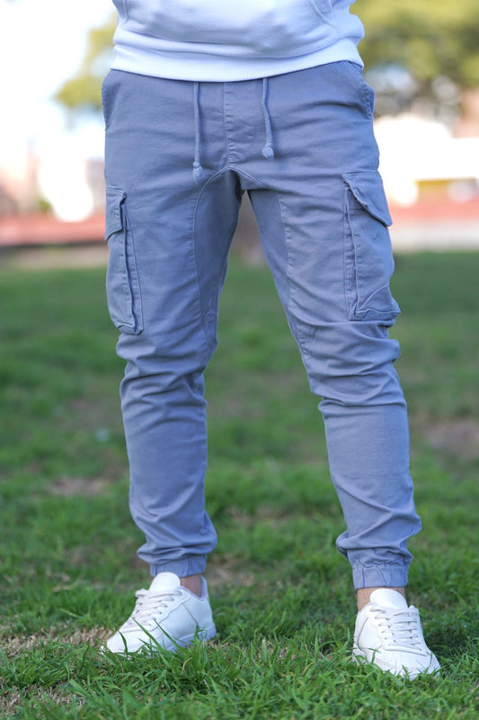 Jogger cargo gris