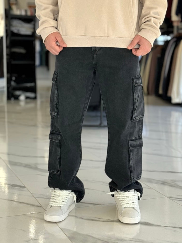 Jean cargo "Palermo" negro