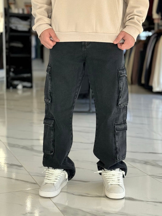 Jean cargo "Palermo" negro