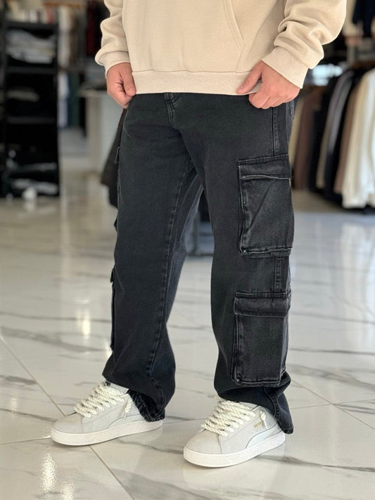 Jean cargo "Palermo" negro