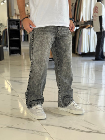 Jean "Soho" gris flameado