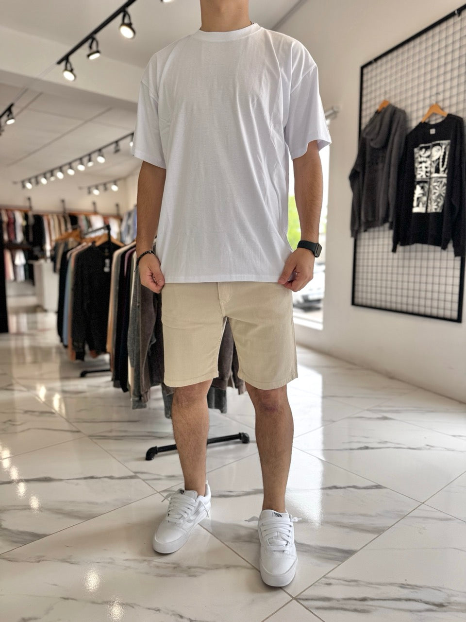 Bermuda skinny beige