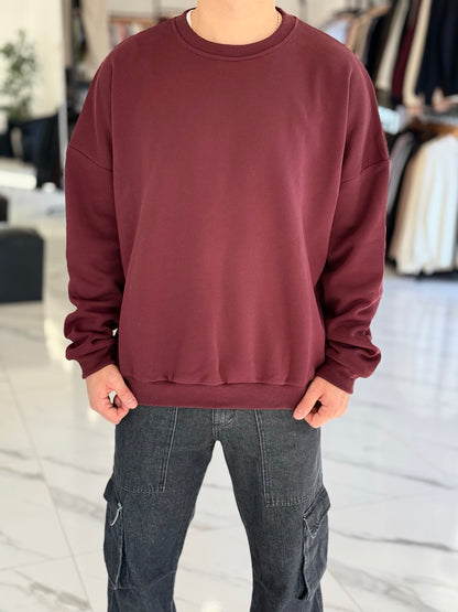 Buzo oversize bordó
