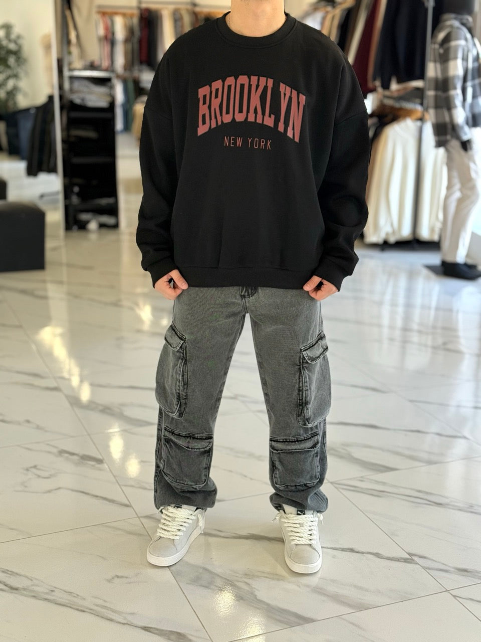 Buzo oversize "Brooklyn" negro