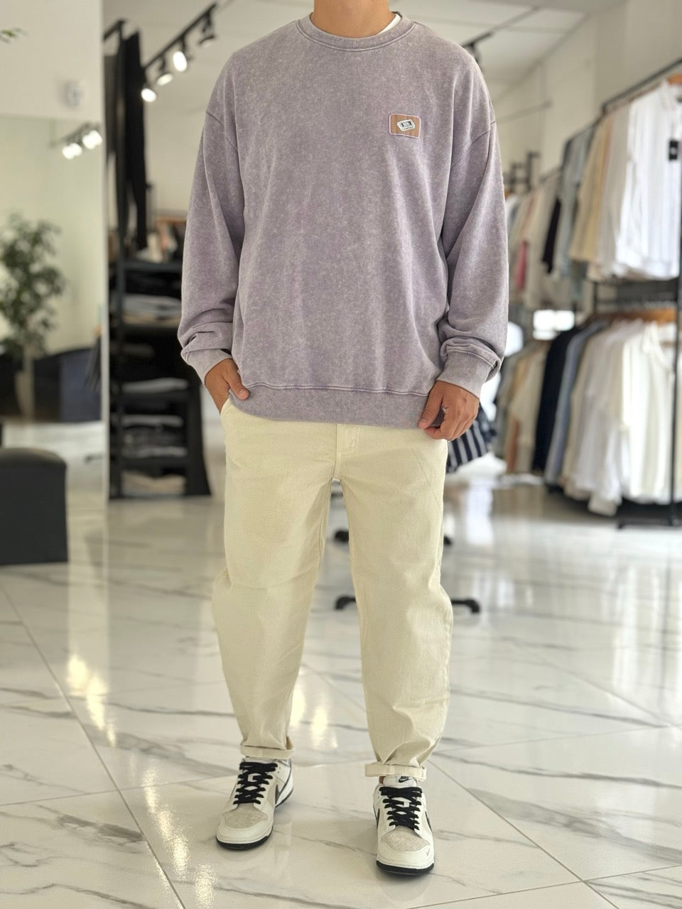 Buzo oversize gastado