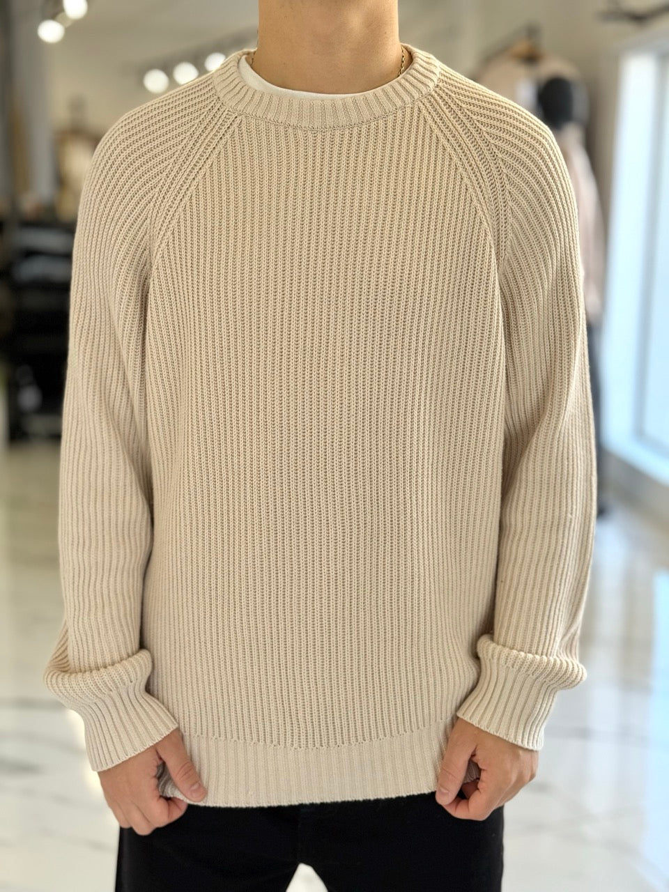 Buzo oversize hilo beige