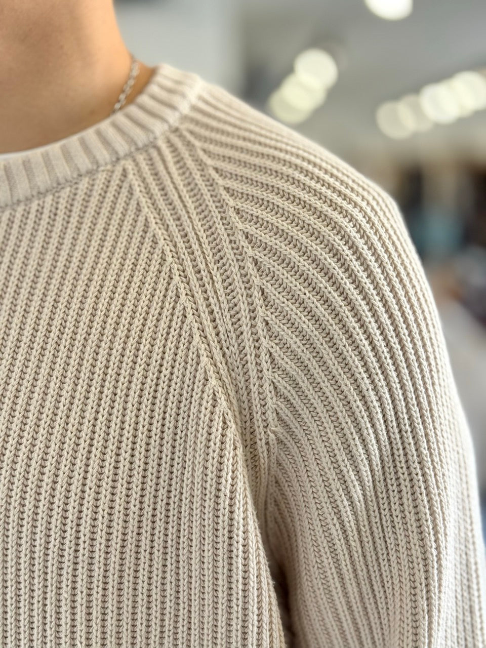 Buzo oversize hilo beige