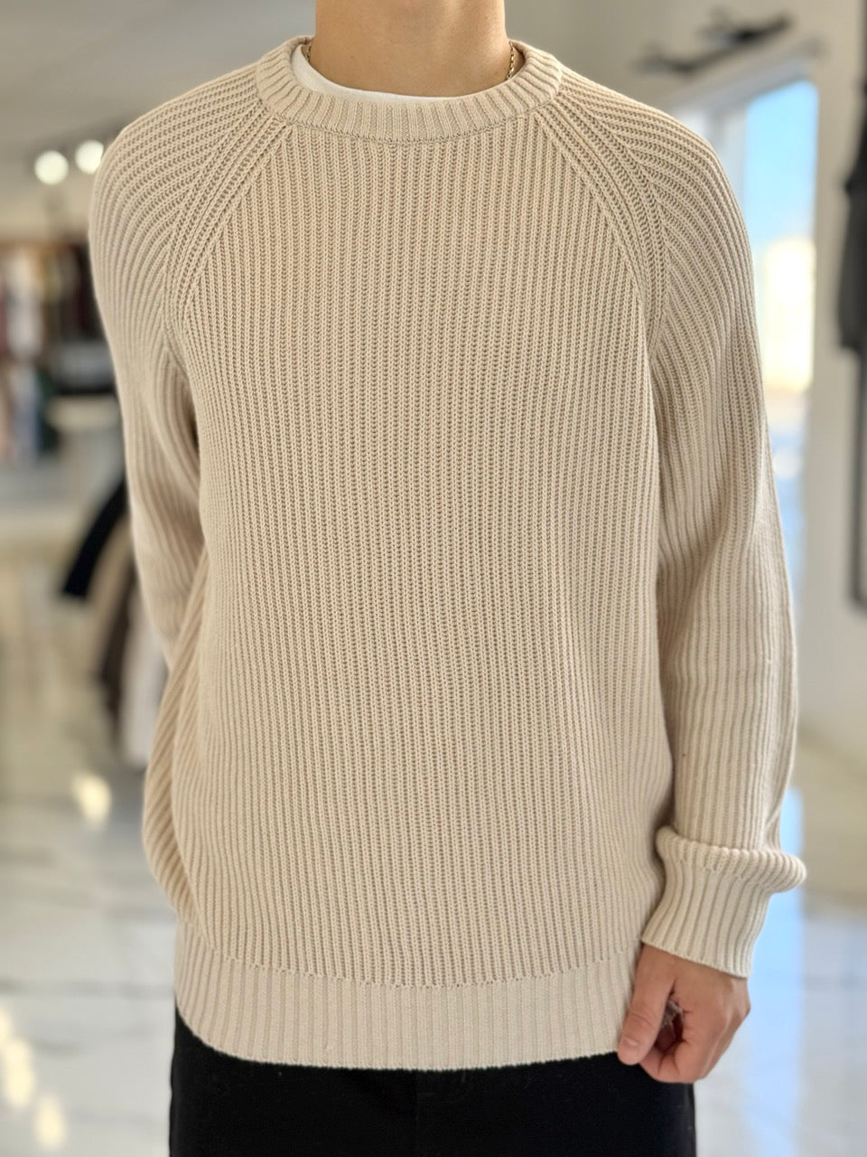 Buzo oversize hilo beige