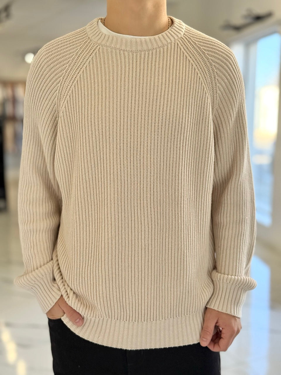 Buzo oversize hilo beige
