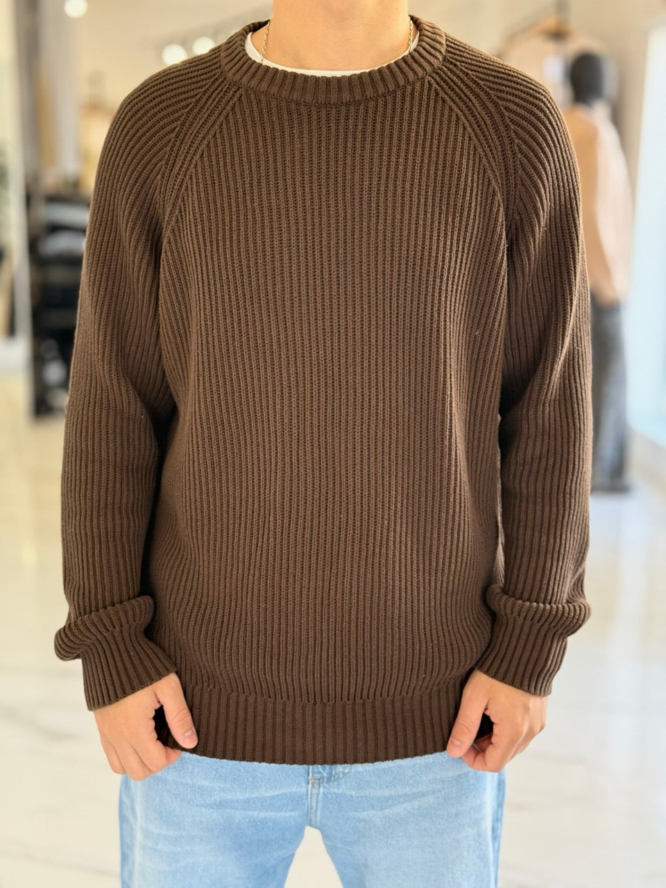 Buzo oversize hilo chocolate