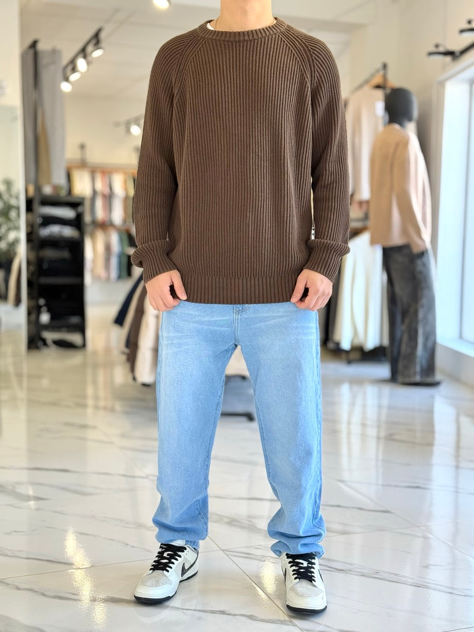 Buzo oversize hilo chocolate