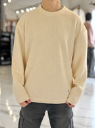 Buzo oversize tejido crudo