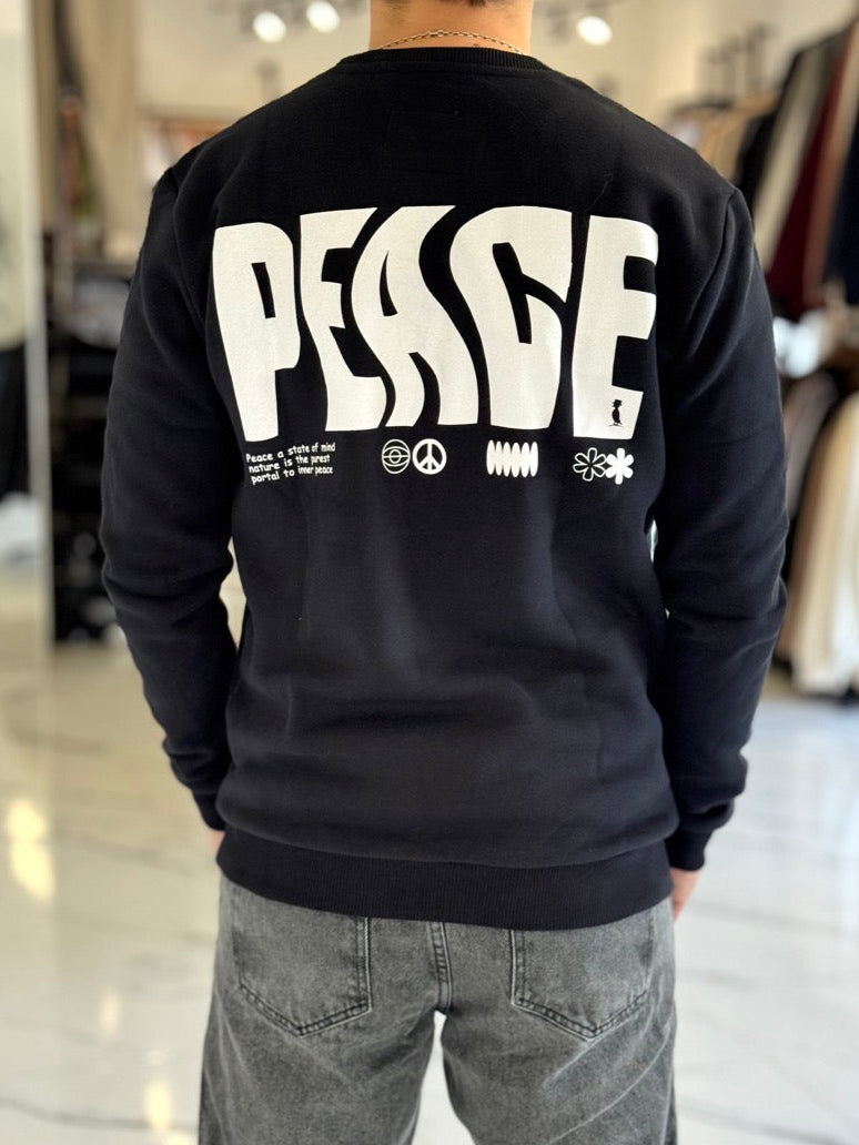 Buzo a la base "peace" negro