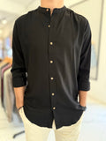 Camisa lino mao negra
