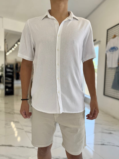 Camisa manga corta blanca