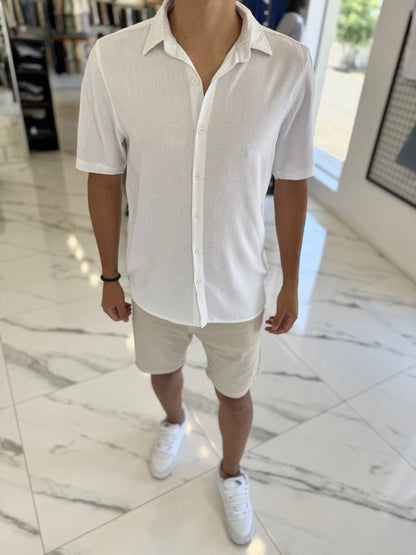 Camisa manga corta blanca