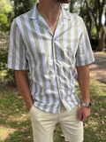 Camisa MC rayada verde