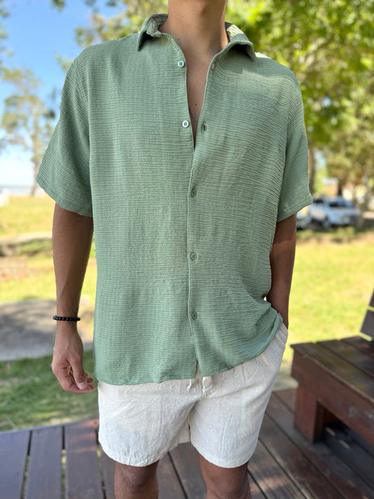 Camisa manga corta verde