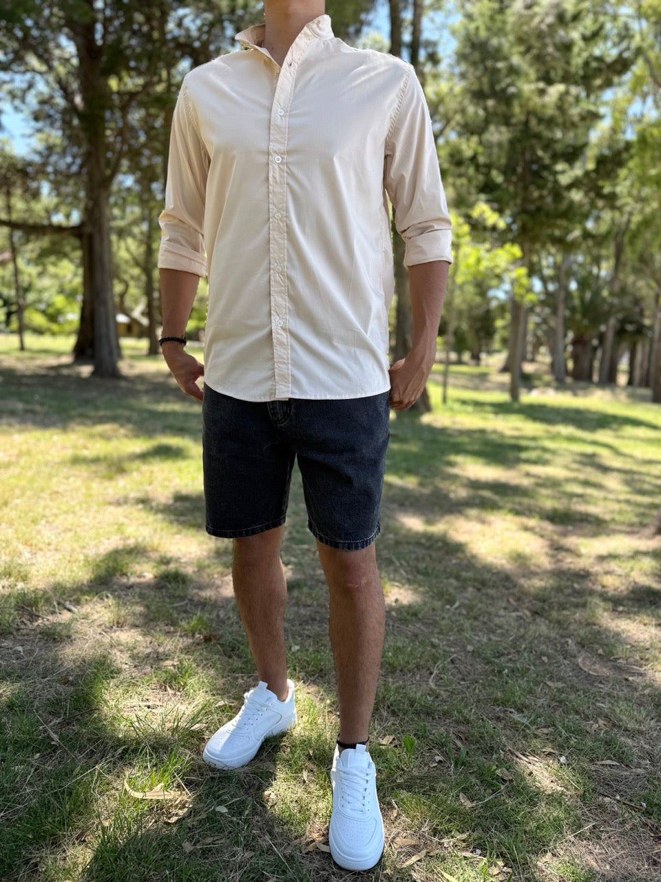 Camisa mao beige