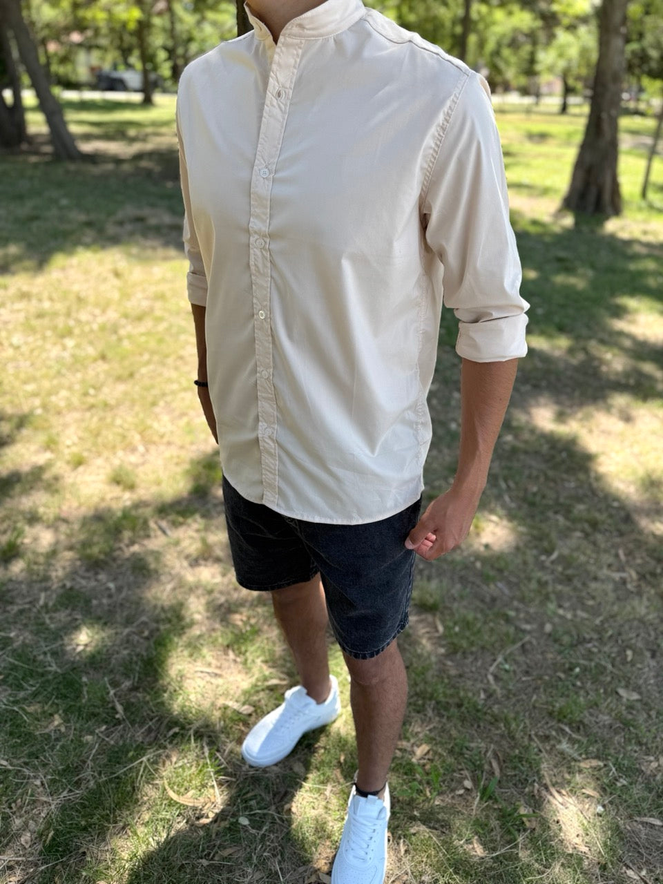 Camisa mao beige