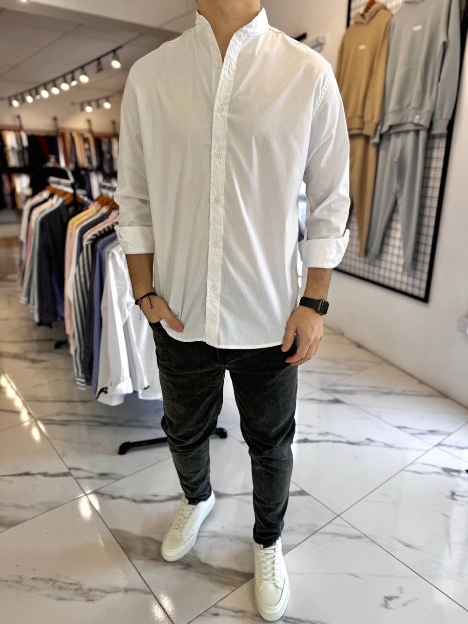 Camisa mao blanca
