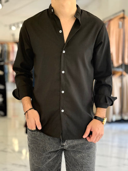 Camisa lino cuello mao