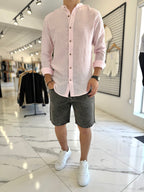 Camisa lino mao raya rosa