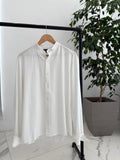 Camisa oversize lino mao blanca