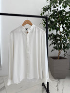 Camisa oversize lino mao blanca