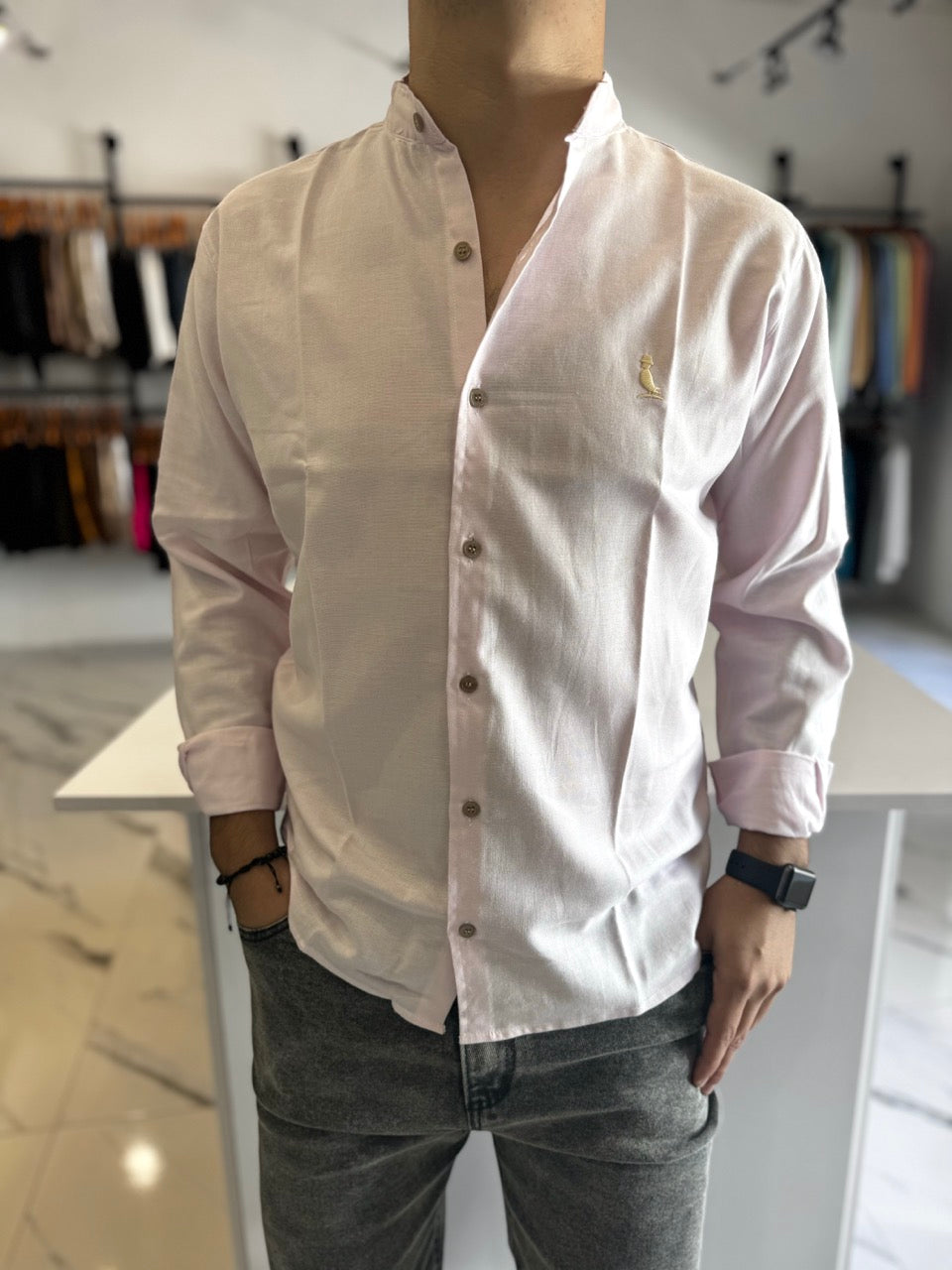 Camisa mao rosa