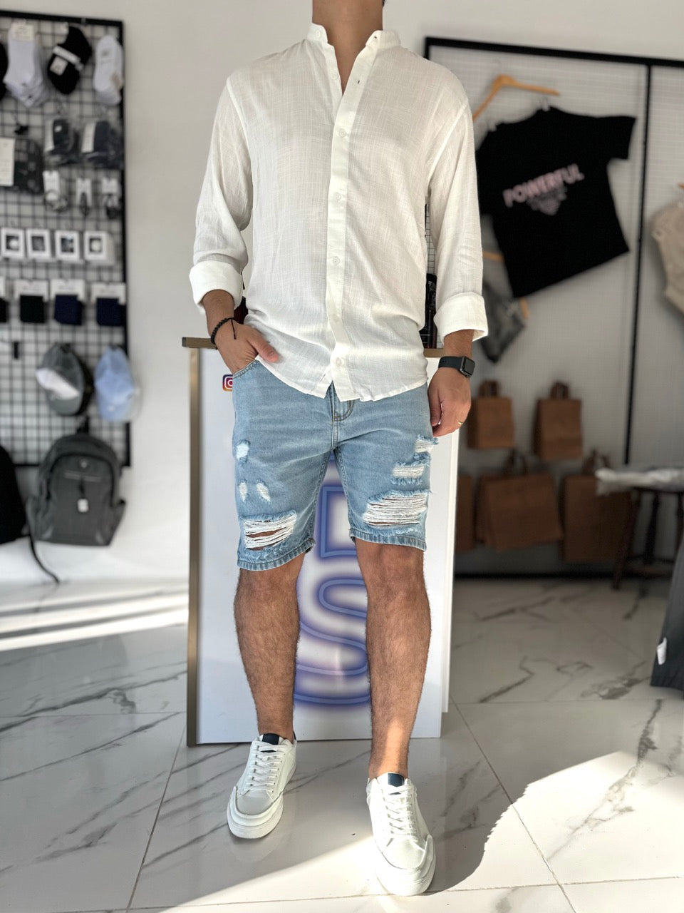Camisa mao blanca