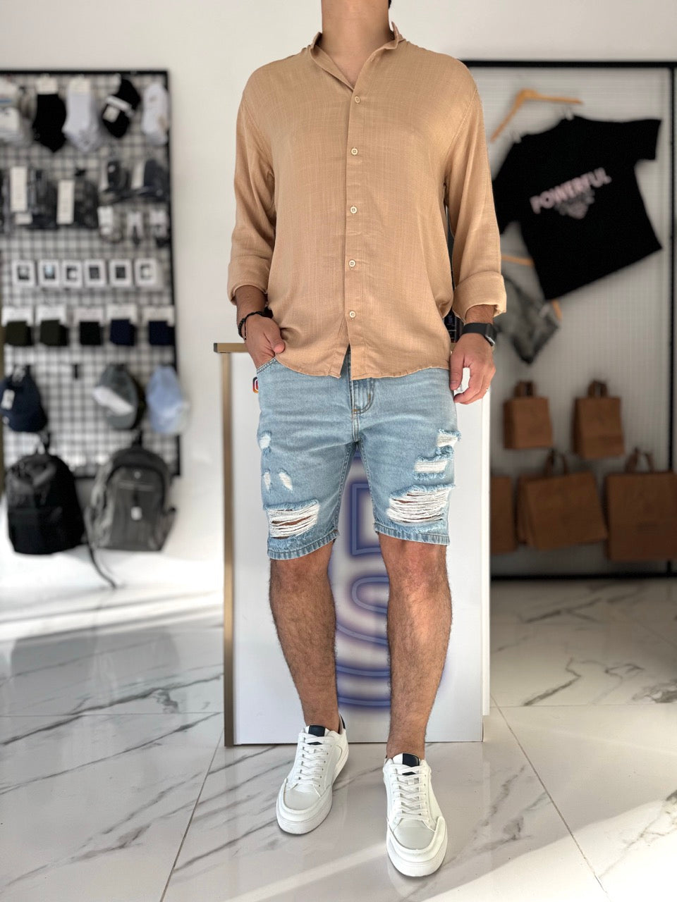 Camisa mao camel