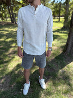 Camisola lino beige