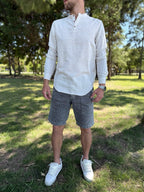 Camisola lino beige