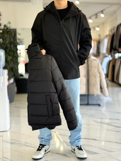Campera 2 en 1 impermeable negra