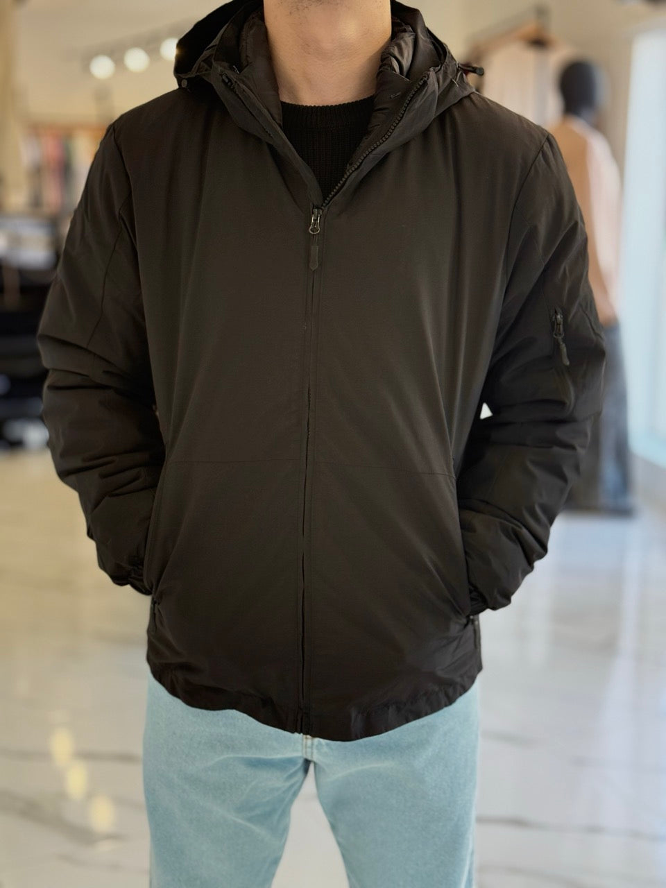 Campera 2 en 1 impermeable negra