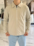 Campera gabardina beige